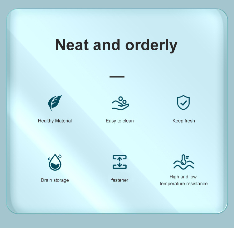 透明保鲜盒塑料盒子长方形冰箱专用冷藏密封食品级三件套带盖收纳详情1