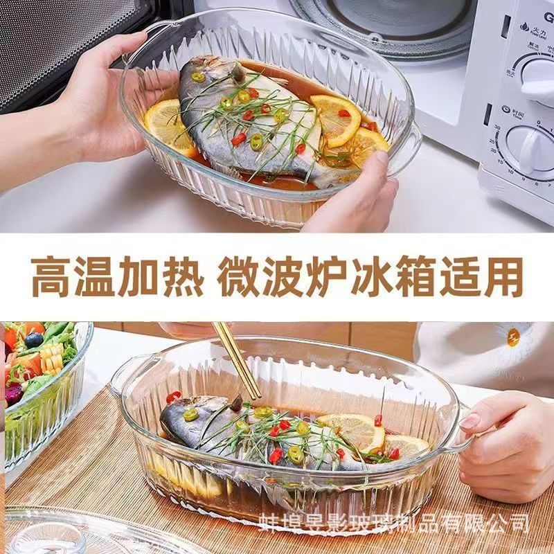 家用椭圆形透明竖纹高硼硅玻璃加厚大容量带盖砂锅煲厨房用品汤煲详情10