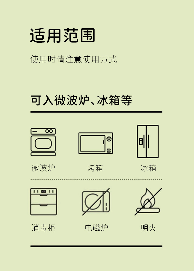 跨境爆款小清新熊猫玻璃饭盒可微波炉加热专用高颜值上班族带饭餐盒保鲜分隔带盖便当碗详情16