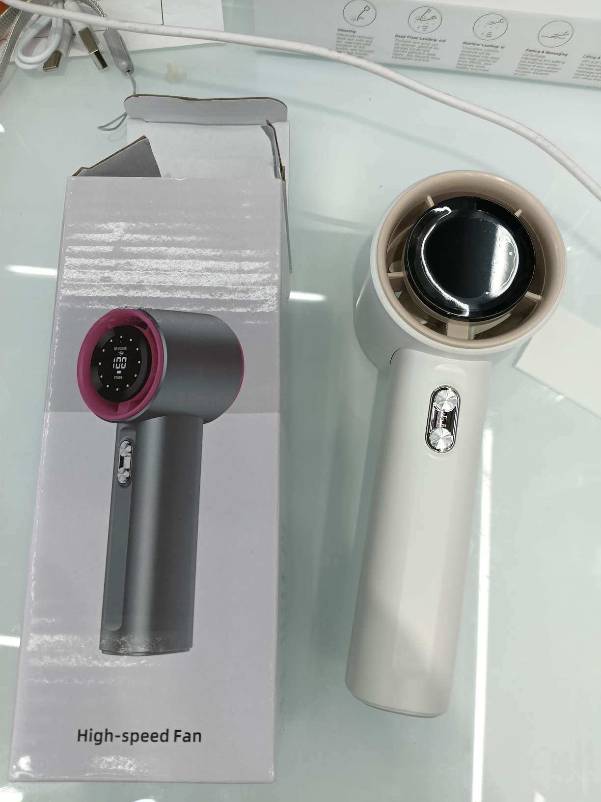 Handheld small fan with digital display of six speeds, high-speed small fan pic 8