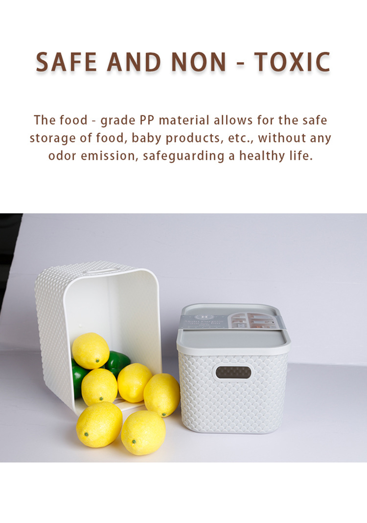 塑料零食收纳箱带盖家用衣服衣物收纳箱子超大号储物整理箱收纳篮详情5