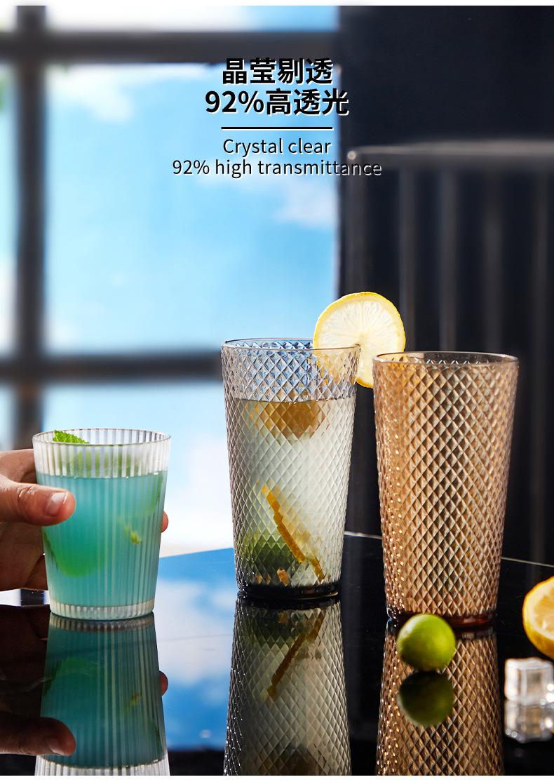 耐高温亚克力杯子商用茶餐厅杯子酒店啤酒杯饭店果汁杯饮料杯塑料详情15