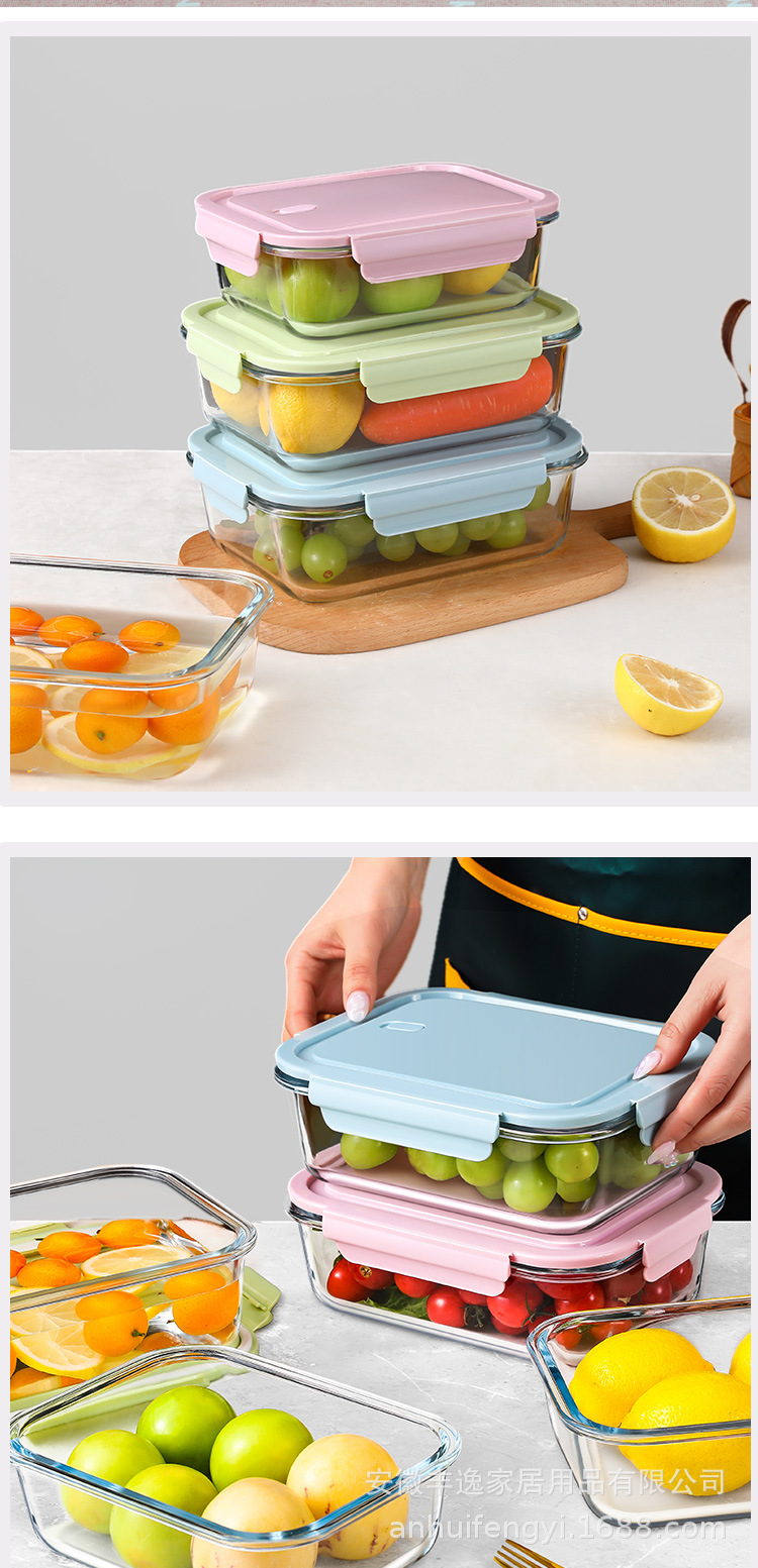 Infant and toddler glass food storage boxes, baby food boxes, round small food storage bowls, microwave oven, oven, mini lunch boxes pic 3