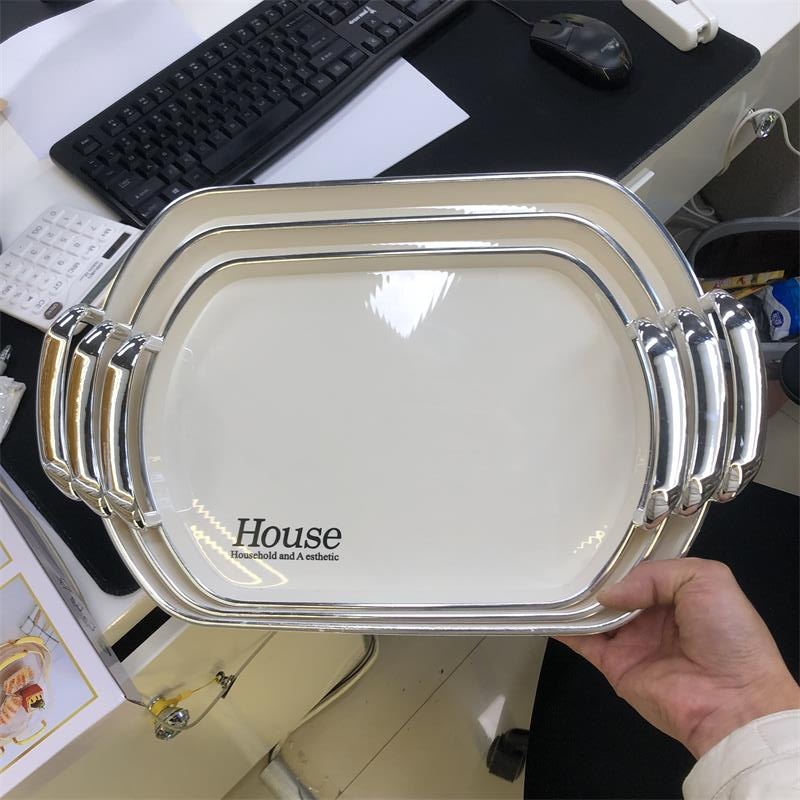 水果盘塑料托盘pet咖啡餐厅家用水晶盘子茶杯高级感现货工厂直销详情12