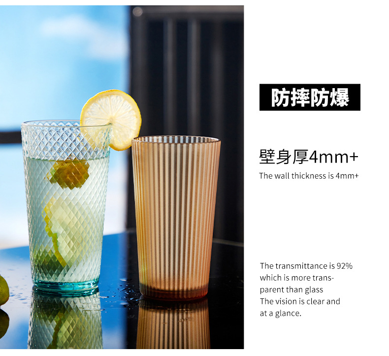 耐高温亚克力杯子商用茶餐厅杯子酒店啤酒杯饭店果汁杯饮料杯塑料详情14