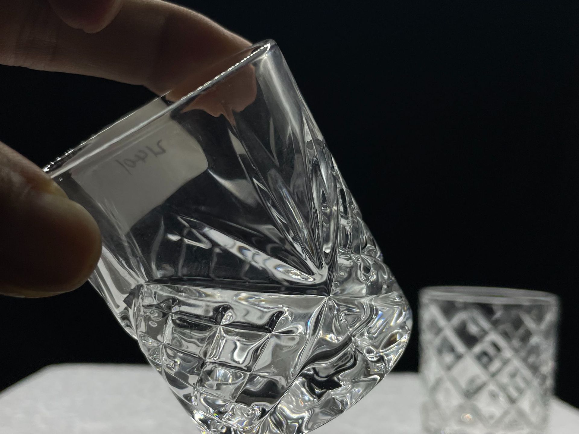 Carved white spirit cups, household glass cups, small Western-style wine cups, sets of cups, two bullet cups, one sip cup, spirits cups pic 7