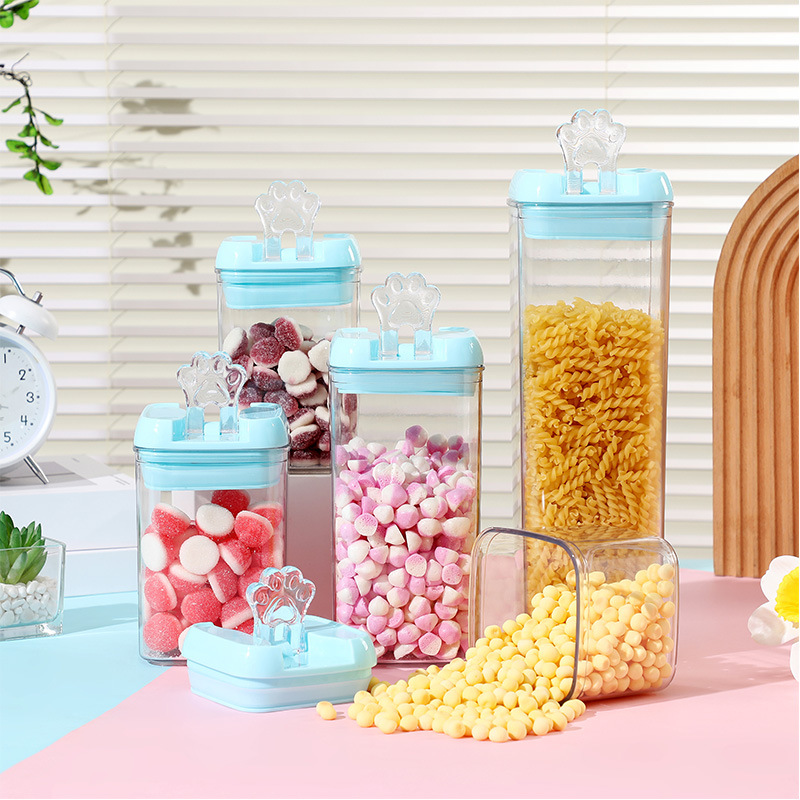 密封五谷杂粮罐厨房收纳食品级干货透明塑料罐盒子零食储物茶叶罐详情7