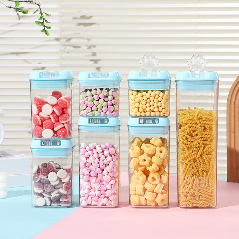 密封五谷杂粮罐厨房收纳食品级干货透明塑料罐盒子零食储物茶叶罐详情2