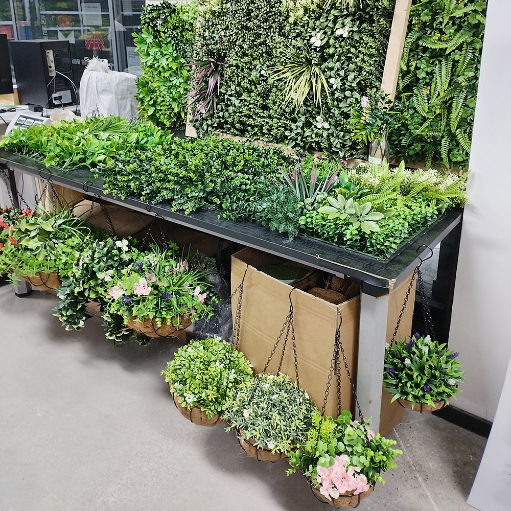 Wholesale simulation bunches, wall-hung vines, green plants, ferns, artificial green plants, vine hanging baskets, vases, decorative green plants pic 2