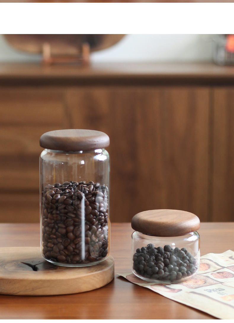 Small mini storage jars, round tea and dried tangerine peel jars, coffee powder and coarse grain glass sealed storage bottles wholesale pic 9