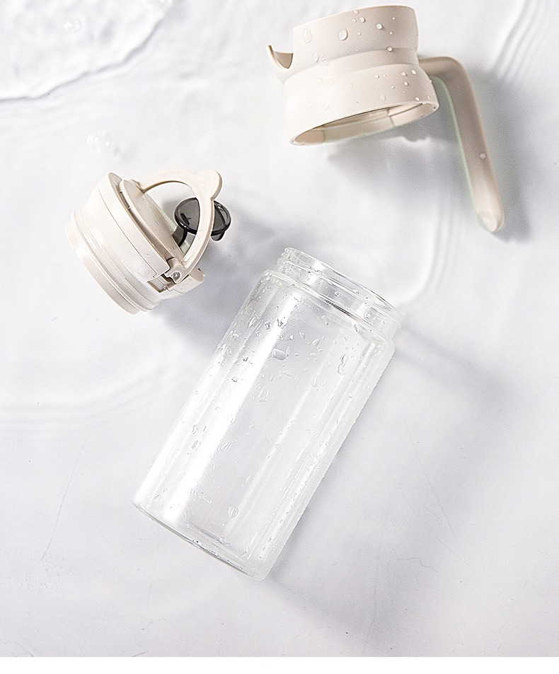 Glass oil pot, kitchen leak-proof oil tank, soy sauce bottle oil, automatic opening and closing oil bottle, household large-capacity oil pot pic 14