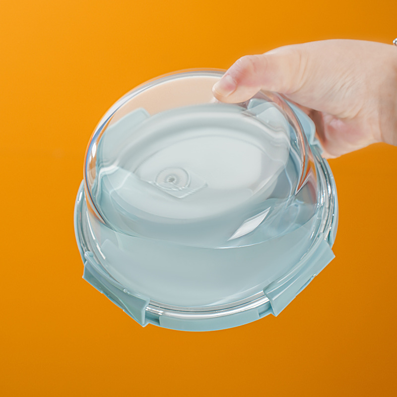 Thickened glass lunch boxes for fresh-keeping bowls, microwave-safe round fresh-keeping bowls, student lunch boxes, household fresh-keeping boxes wholesale pic 5
