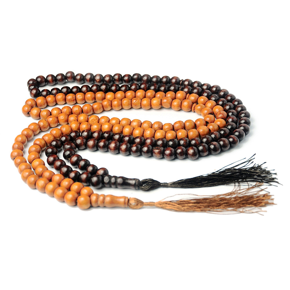 33 prayer beads, 99 prayer beads for Muslims, Middle Eastern jewelry, 10mm prayer beads held in hand pic 6