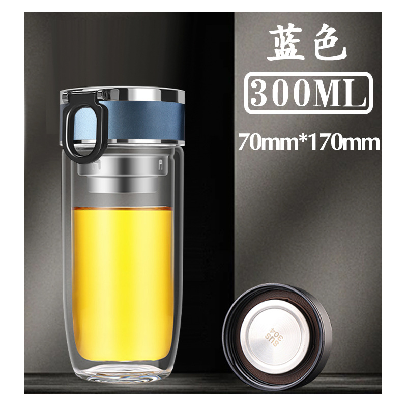 Wholesale and consignment of high-end double-layer high-temperature resistant portable glass cups with heat-insulating high borosilicate car egg water cups pic 12