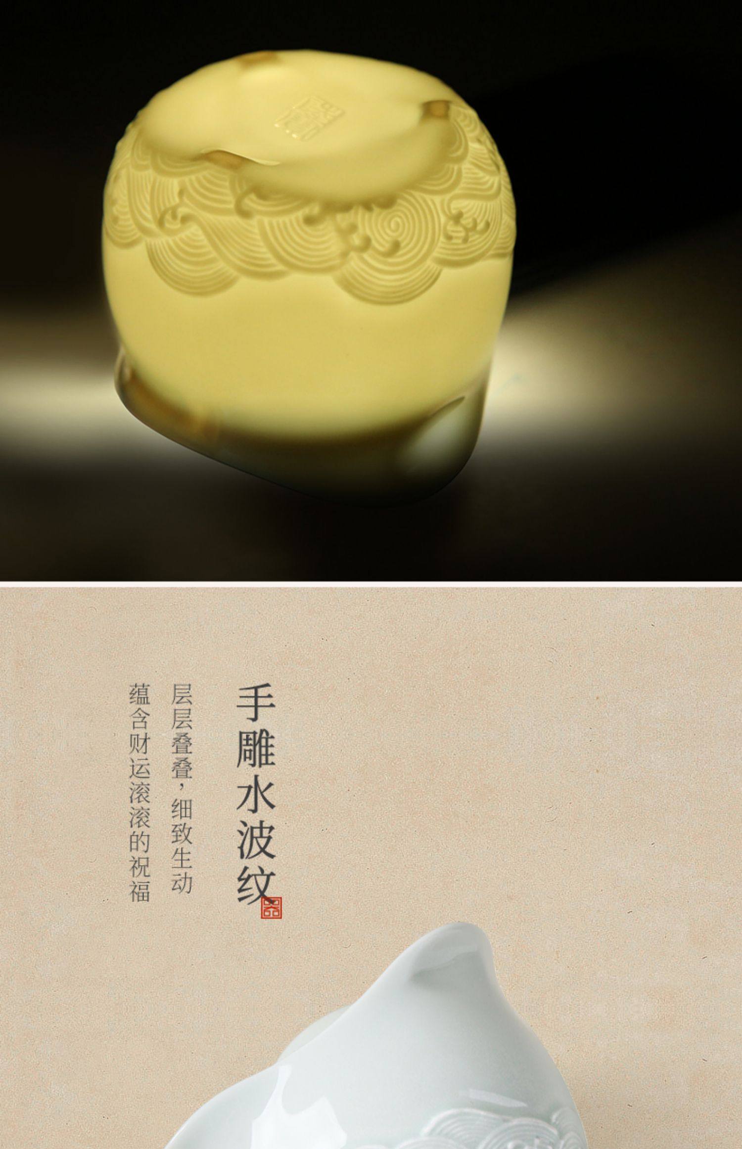 Lu Bao Ceramic Tea Set Lingbo Tea Set Gift Box Office One Pot Two Cups Portable Quick Guest Cup Tea Set pic 4