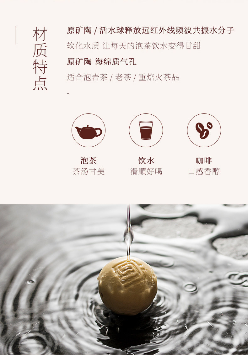 Lubao Ceramics Flagship Store Linglong Casual Brew a pot, a cup, a one-person tea set, a small set of ink-colored quick guest cups pic 16