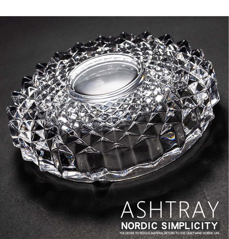 玻璃烟灰缸齿纹烟缸创意水晶欧式个性潮流多功能客厅办公室烟灰缸详情15