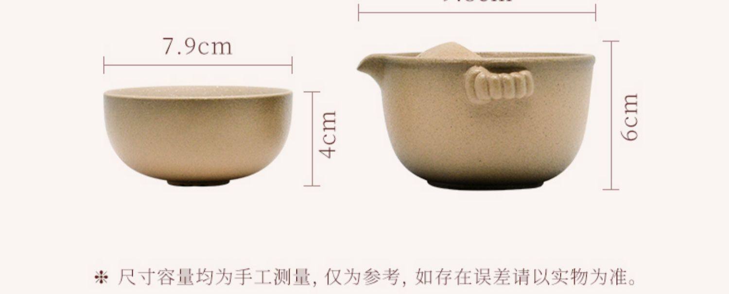 Lubao Ceramics Flagship Store Linglong Casual Brew a pot, a cup, a one-person tea set, a small set of ink-colored quick guest cups pic 18