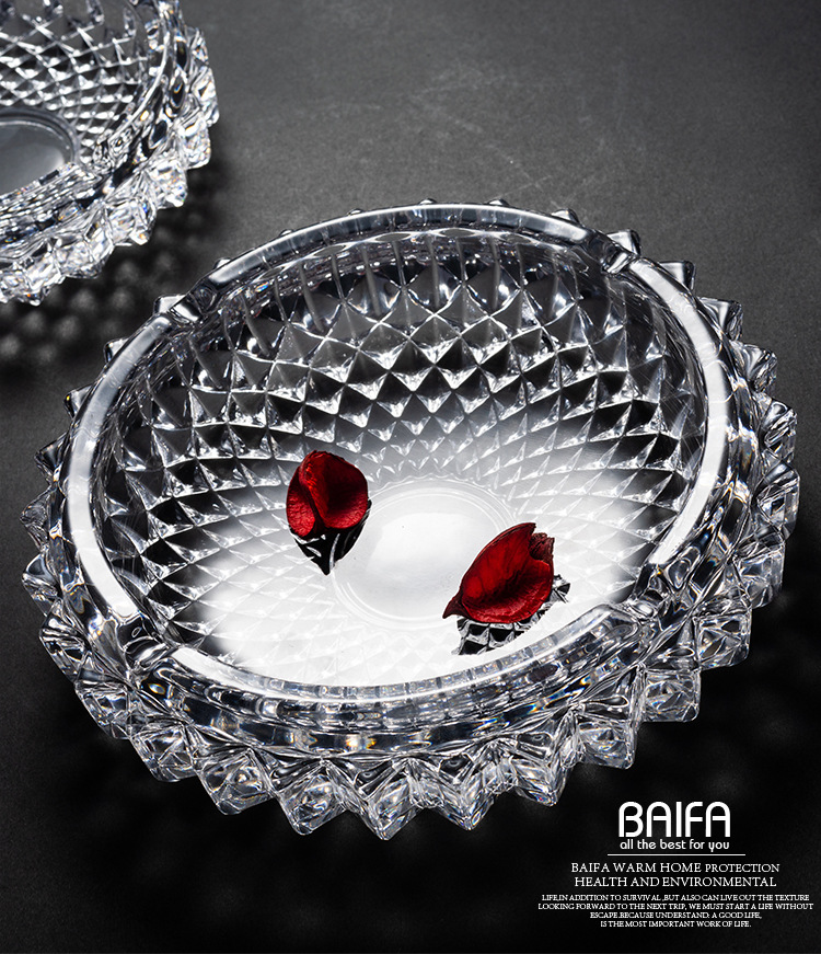 玻璃烟灰缸齿纹烟缸创意水晶欧式个性潮流多功能客厅办公室烟灰缸详情17