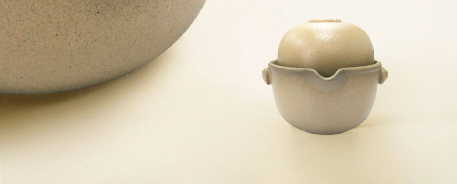 Lubao Ceramics Flagship Store Linglong Casual Brew a pot, a cup, a one-person tea set, a small set of ink-colored quick guest cups pic 4