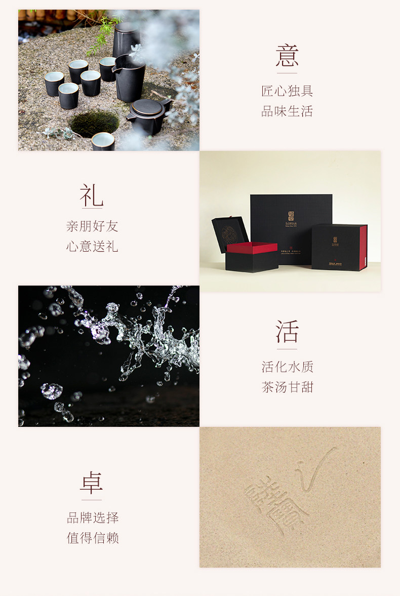 Taiwan Lu Bao Yin Yin Series cross-border collaboration complete set of Kung Fu tea sets, architectural style ceramic tea set gift box pic 15