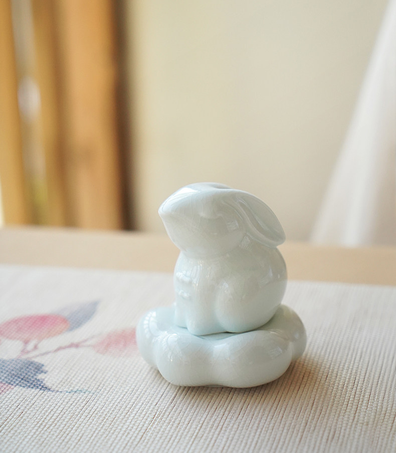 Lubao Ceramic tea set accessories, new tea sets, tea pet ornaments, premium and high-end rabbit tea pets, tea toys with incense sticks pic 9