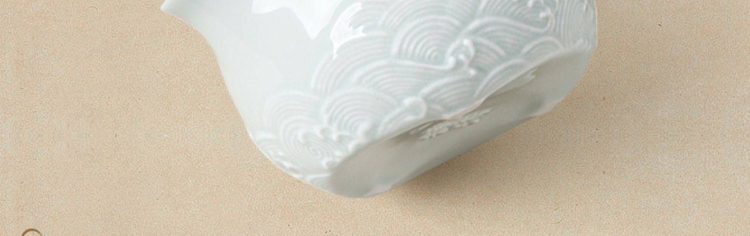 Lu Bao Ceramic Tea Set Lingbo Tea Set Gift Box Office One Pot Two Cups Portable Quick Guest Cup Tea Set pic 5