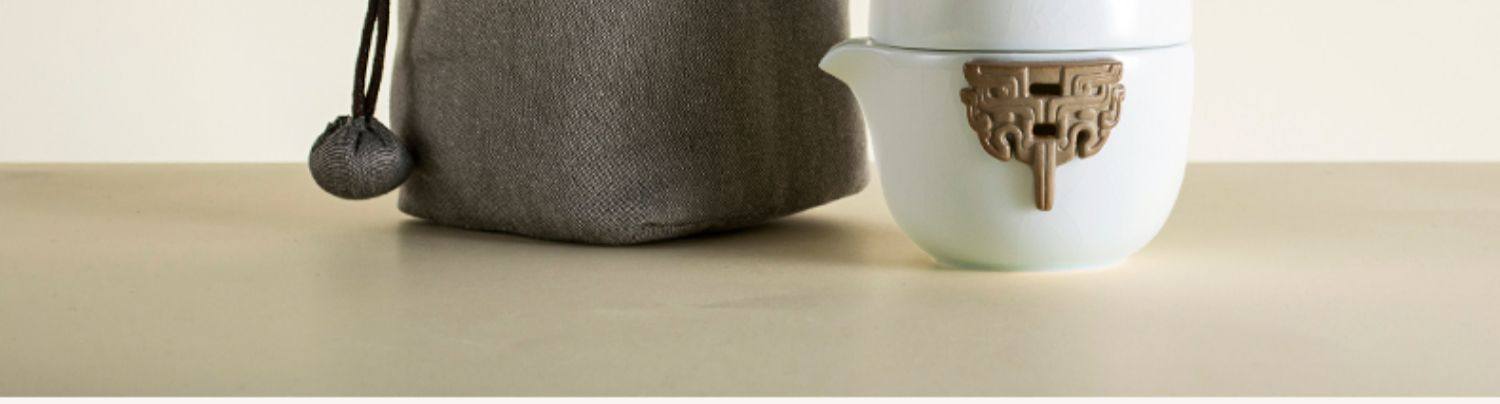 Lu Bao Suixi Suifu Kuaike Cup Ice Crack Glaze Travel Tea Set, One pot and one Cup Simple Brewing teapot, co-branded with the History Museum pic 7