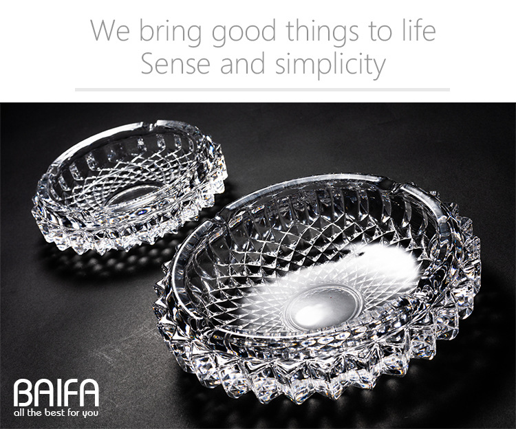 玻璃烟灰缸齿纹烟缸创意水晶欧式个性潮流多功能客厅办公室烟灰缸详情14