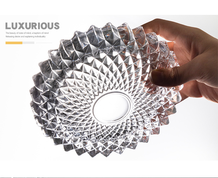 玻璃烟灰缸齿纹烟缸创意水晶欧式个性潮流多功能客厅办公室烟灰缸详情16