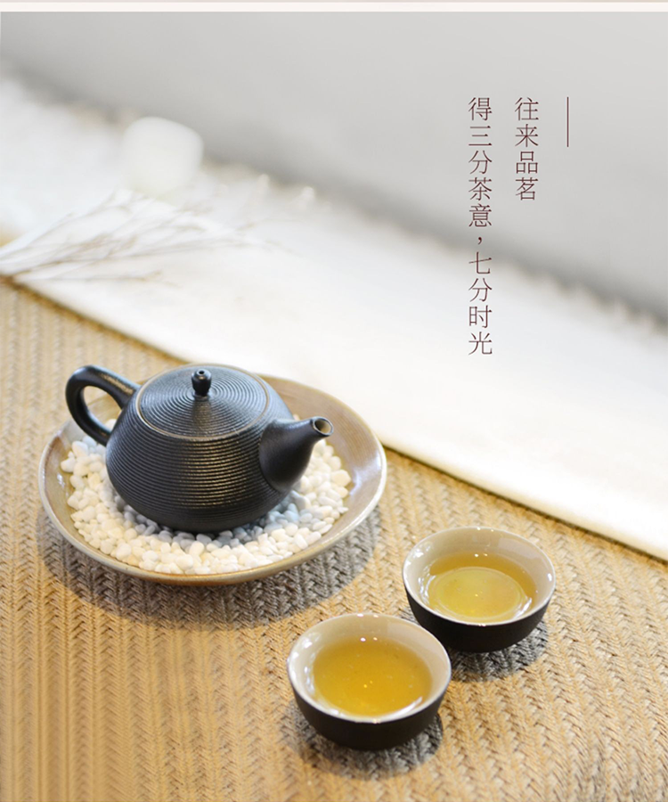 Lu Bao Ceramic Teapot Single-person Kung Fu Tea Set, one teapot and two cups, Zen Charm Wabi-sabi Style Tea Set Gift Box pic 7