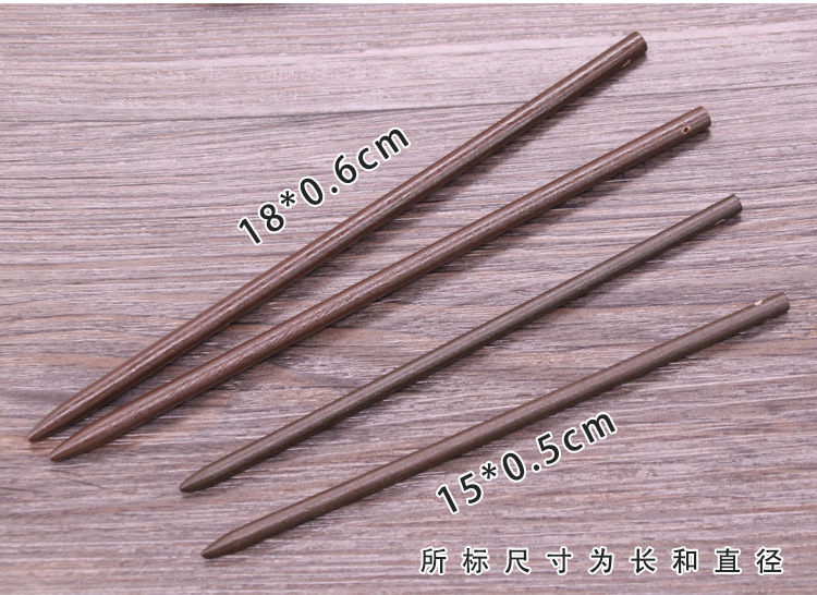 diy古风饰品配件手工材料18cm古典木质簪子杆棍发簪步摇汉服配饰详情2