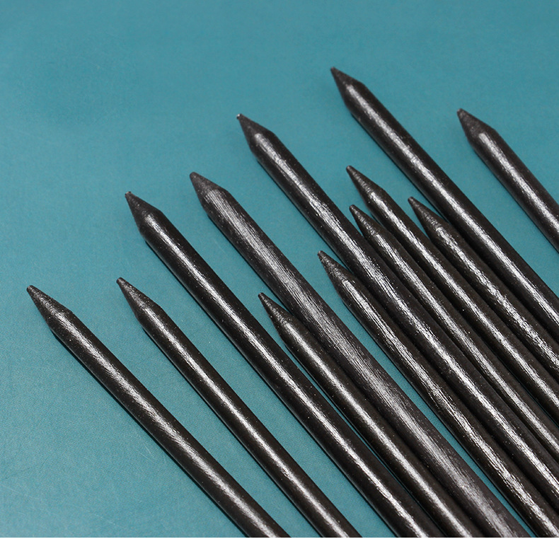 Handmade diy round wooden hairpin rods with holes, hairpin main body without holes, black peach wood color hairpin hair accessory materials pic 5