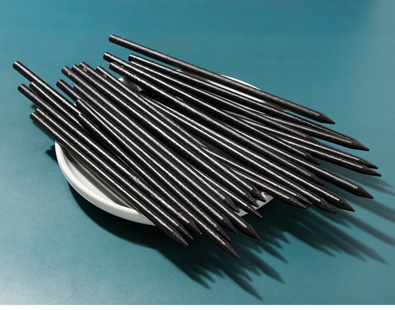 Handmade diy round wooden hairpin rods with holes, hairpin main body without holes, black peach wood color hairpin hair accessory materials pic 4