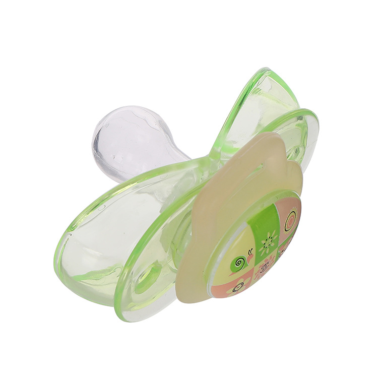 自动闭合防尘圆头安抚奶嘴宝宝安慰玩嘴卡通印花婴幼儿安睡奶嘴