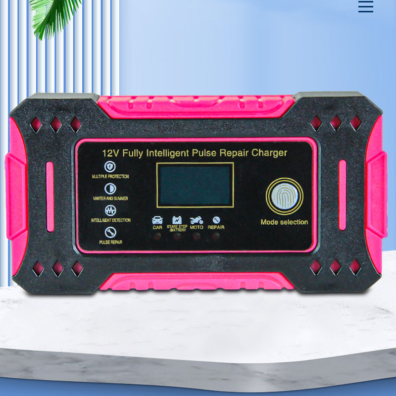 New 12V10A smart pulse repair charger for general automotive and motorcycle batteries