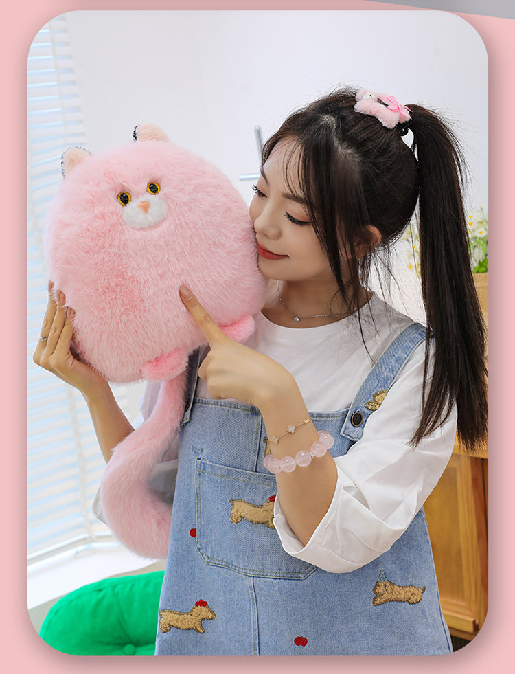 Wholesale cat plush toys, sofa cushions, male and female hugs, long-tailed cat dolls, gift shop, giving gifts to friends pic 25