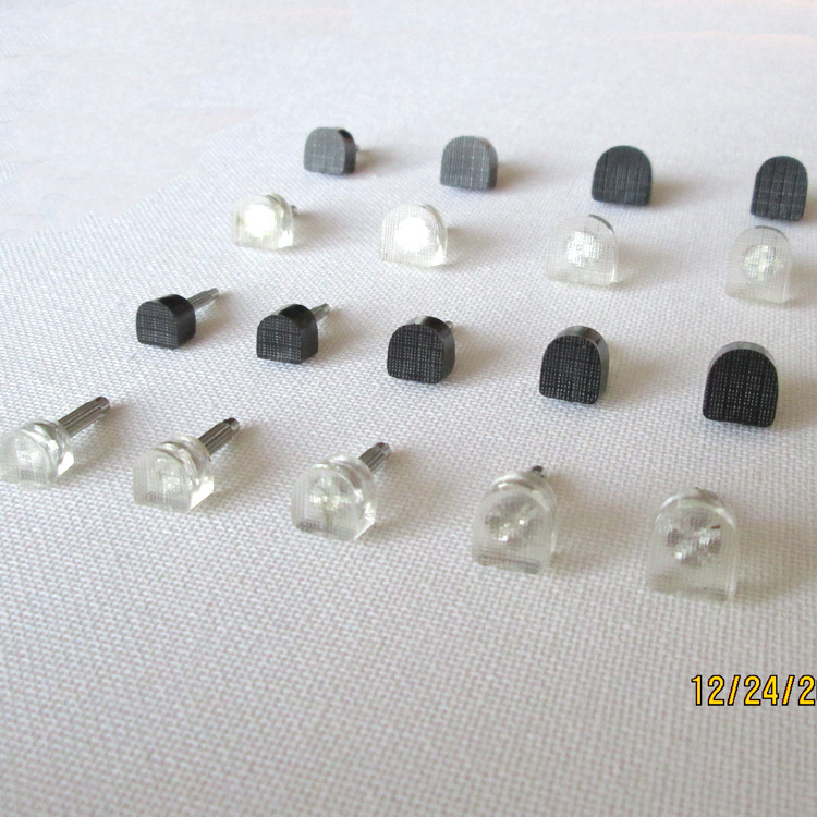 The heels of the high heels are studded and durable, and the heels are made of natural leather for anti-slip purposes. The heels are thick and thin, and the black apricot color is transparent pic 2