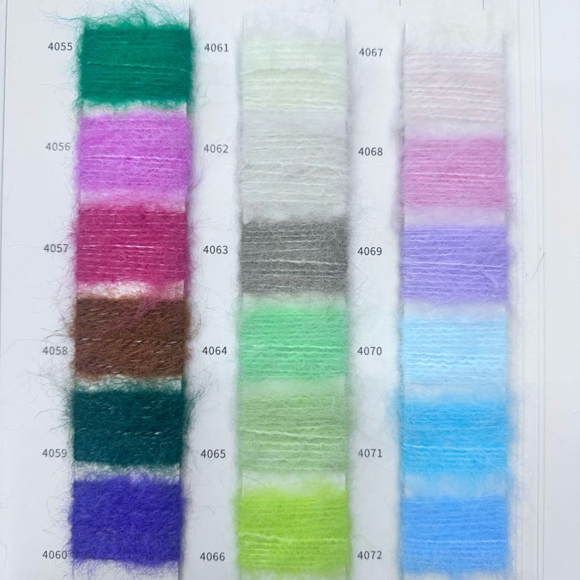 Colored fiber samples, multi-color mixed yarns, handcrafted DIY materials, textile fabrics, decorative materials display samples pic 4