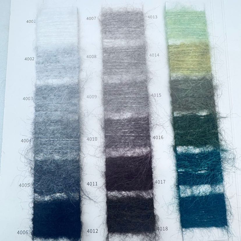 Colored fiber samples, multi-color mixed yarns, handcrafted DIY materials, textile fabrics, decorative materials display samples pic 1