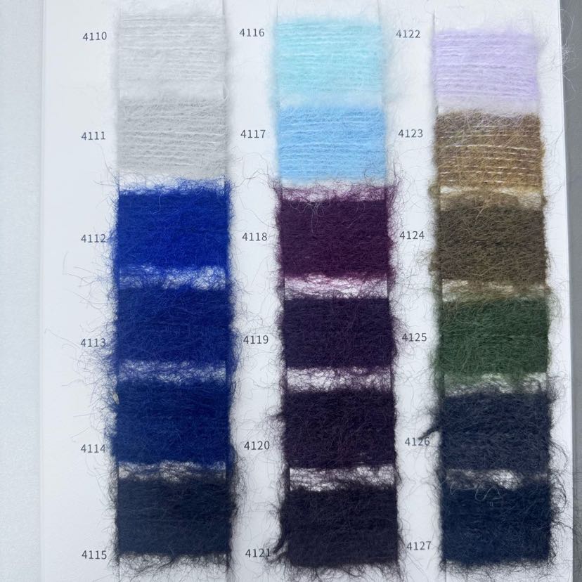 Colored fiber samples, multi-color mixed yarns, handcrafted DIY materials, textile fabrics, decorative materials display samples pic 7