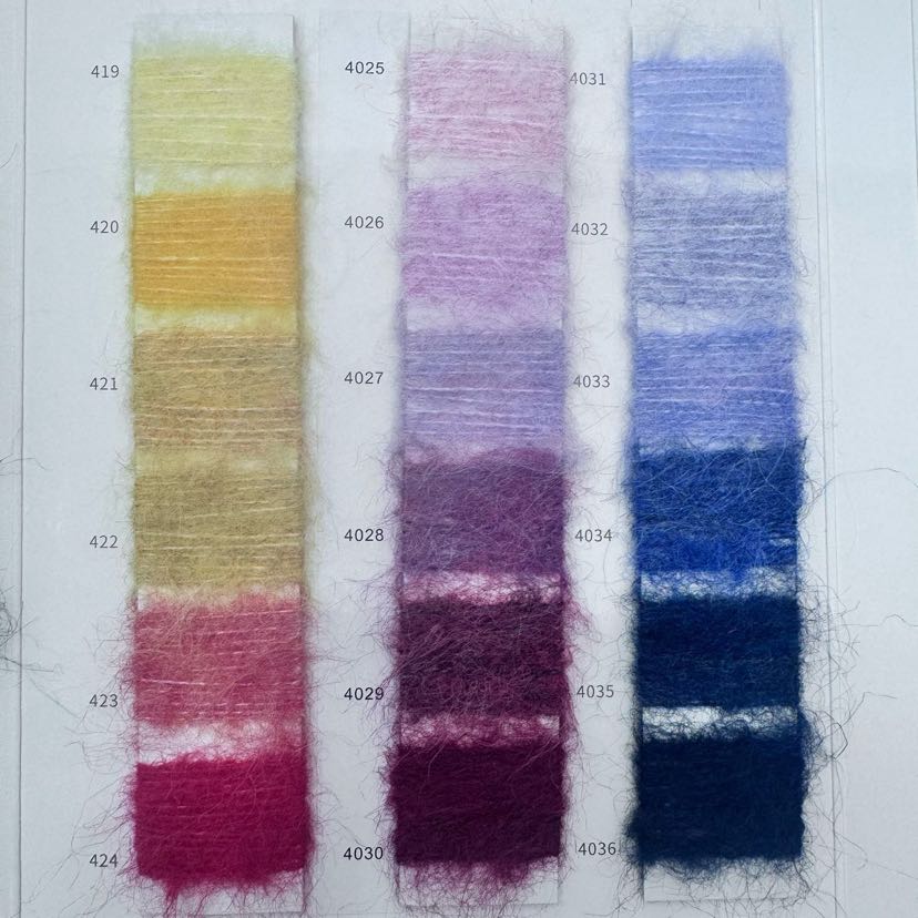 Colored fiber samples, multi-color mixed yarns, handcrafted DIY materials, textile fabrics, decorative materials display samples pic 9