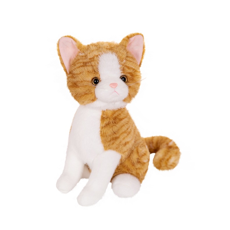 跨境 黑白棕灰猫咪站立礼物可爱 毛绒玩具 公仔新品 批发现货详情43