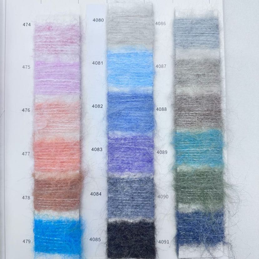 Colored fiber samples, multi-color mixed yarns, handcrafted DIY materials, textile fabrics, decorative materials display samples pic 5