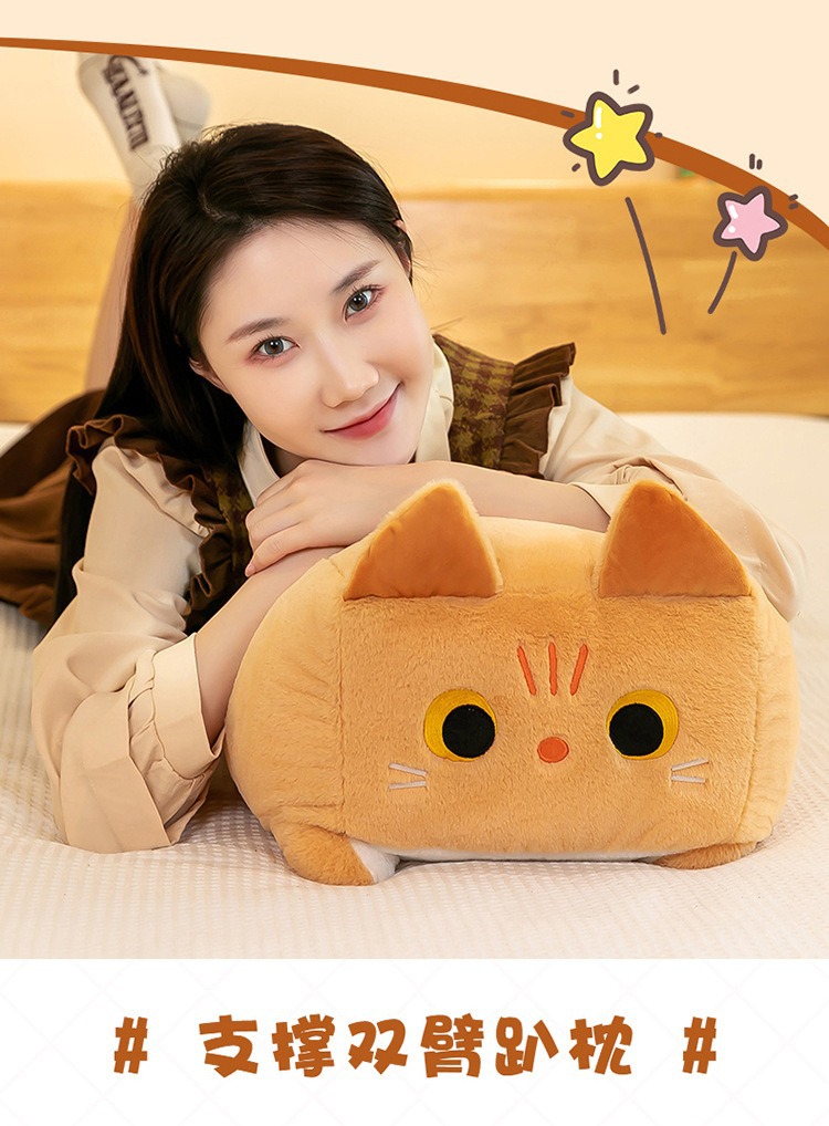 创意新款方块猫毛绒玩具呆萌卡通猫咪公仔摆件活动礼品送闺蜜礼物详情3