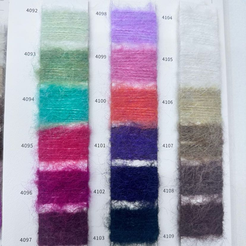 Colored fiber samples, multi-color mixed yarns, handcrafted DIY materials, textile fabrics, decorative materials display samples pic 6