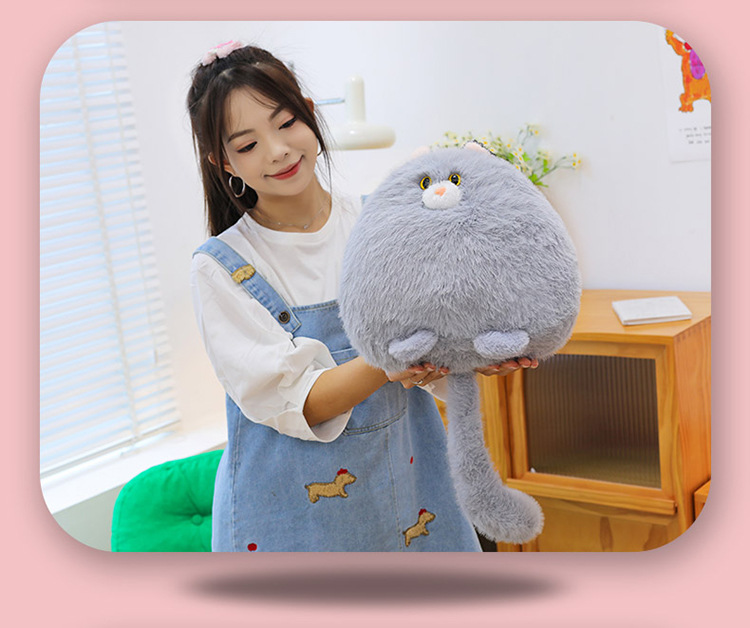 Wholesale cat plush toys, sofa cushions, male and female hugs, long-tailed cat dolls, gift shop, giving gifts to friends pic 9