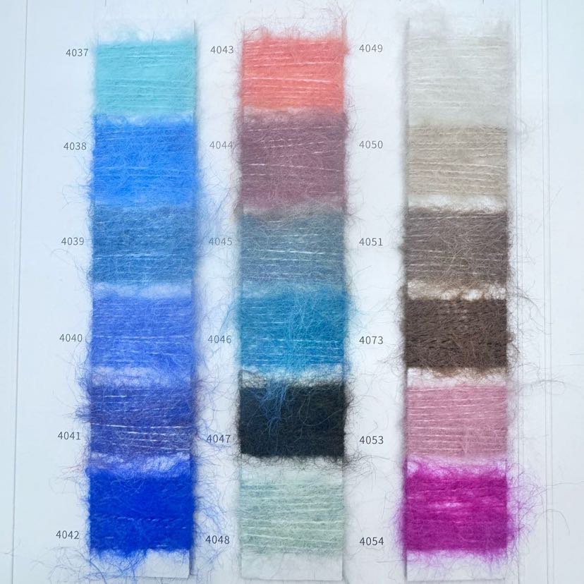 Colored fiber samples, multi-color mixed yarns, handcrafted DIY materials, textile fabrics, decorative materials display samples pic 3