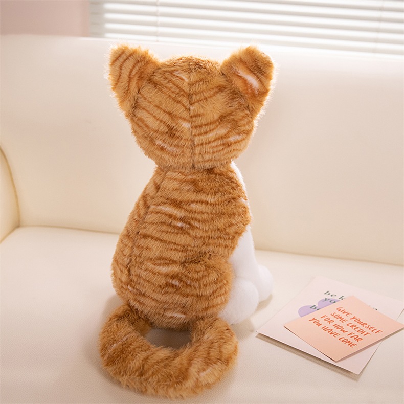 跨境 黑白棕灰猫咪站立礼物可爱 毛绒玩具 公仔新品 批发现货详情15