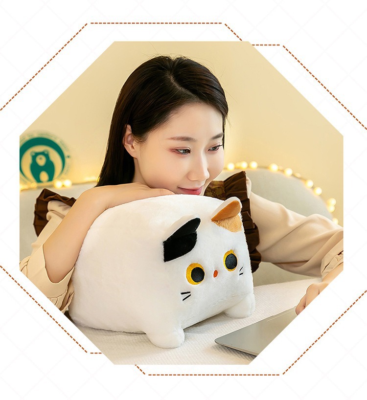 创意新款方块猫毛绒玩具呆萌卡通猫咪公仔摆件活动礼品送闺蜜礼物详情11
